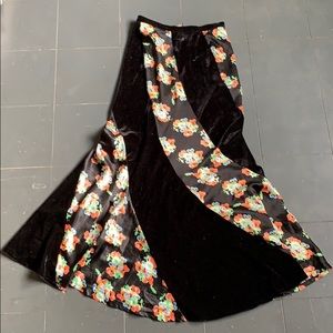 Free people maxi velvet skirt